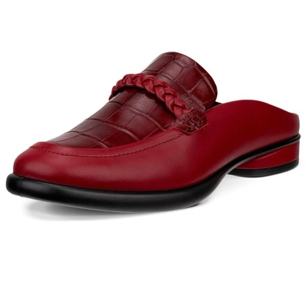 NWT ECCO Sculpted Lx Loafer Mule In Burgundy Sz 39 (8-8,5) - Picture 2 of 13